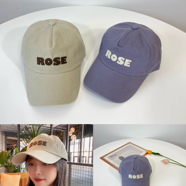 韓國東大門正品 時尚人氣推薦字母ROSE 棒球帽 鴨舌帽休閒帽